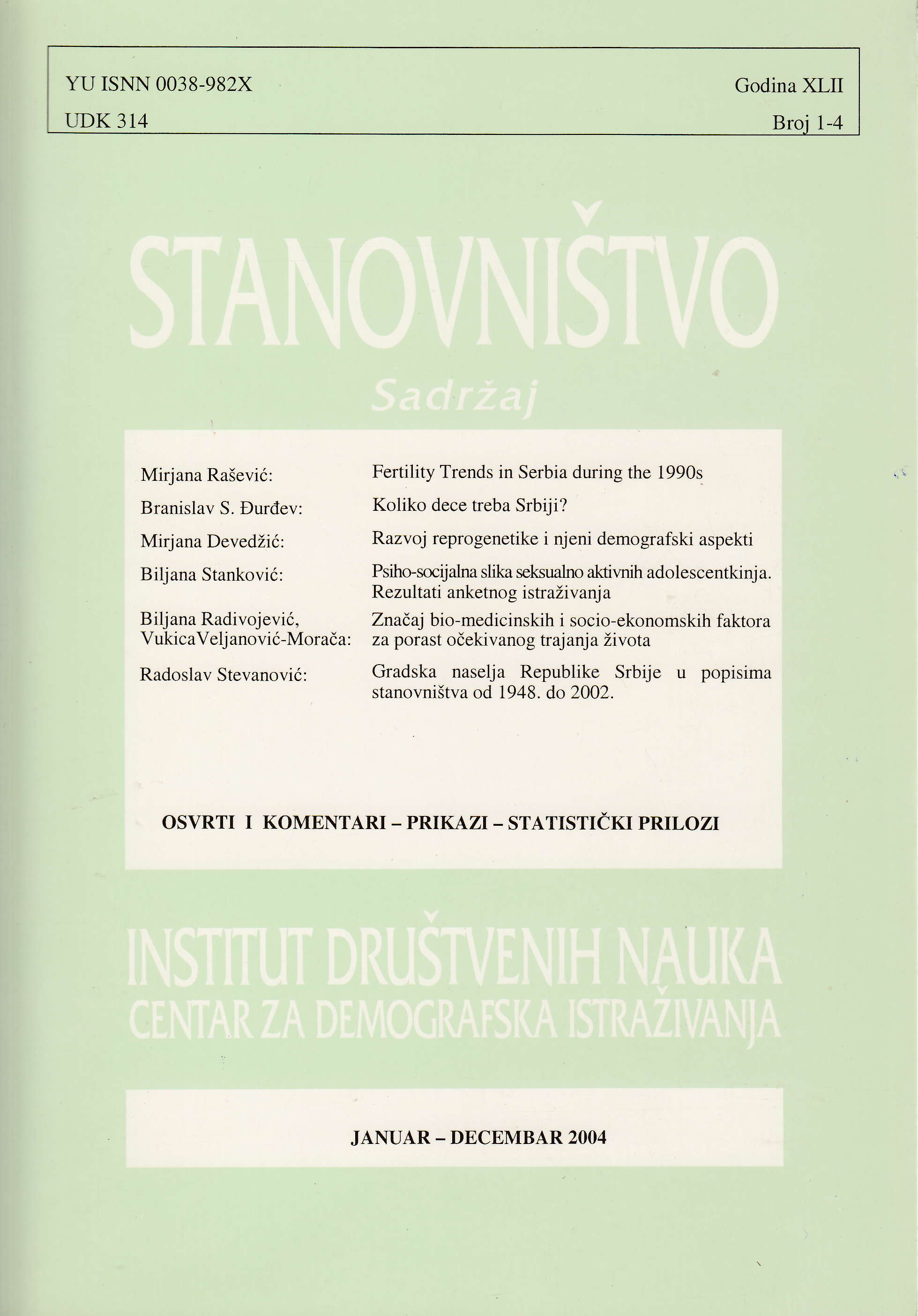 Značaj bio-medicinskih i socio-ekonomskih faktora za porast očekivanog trajanja života