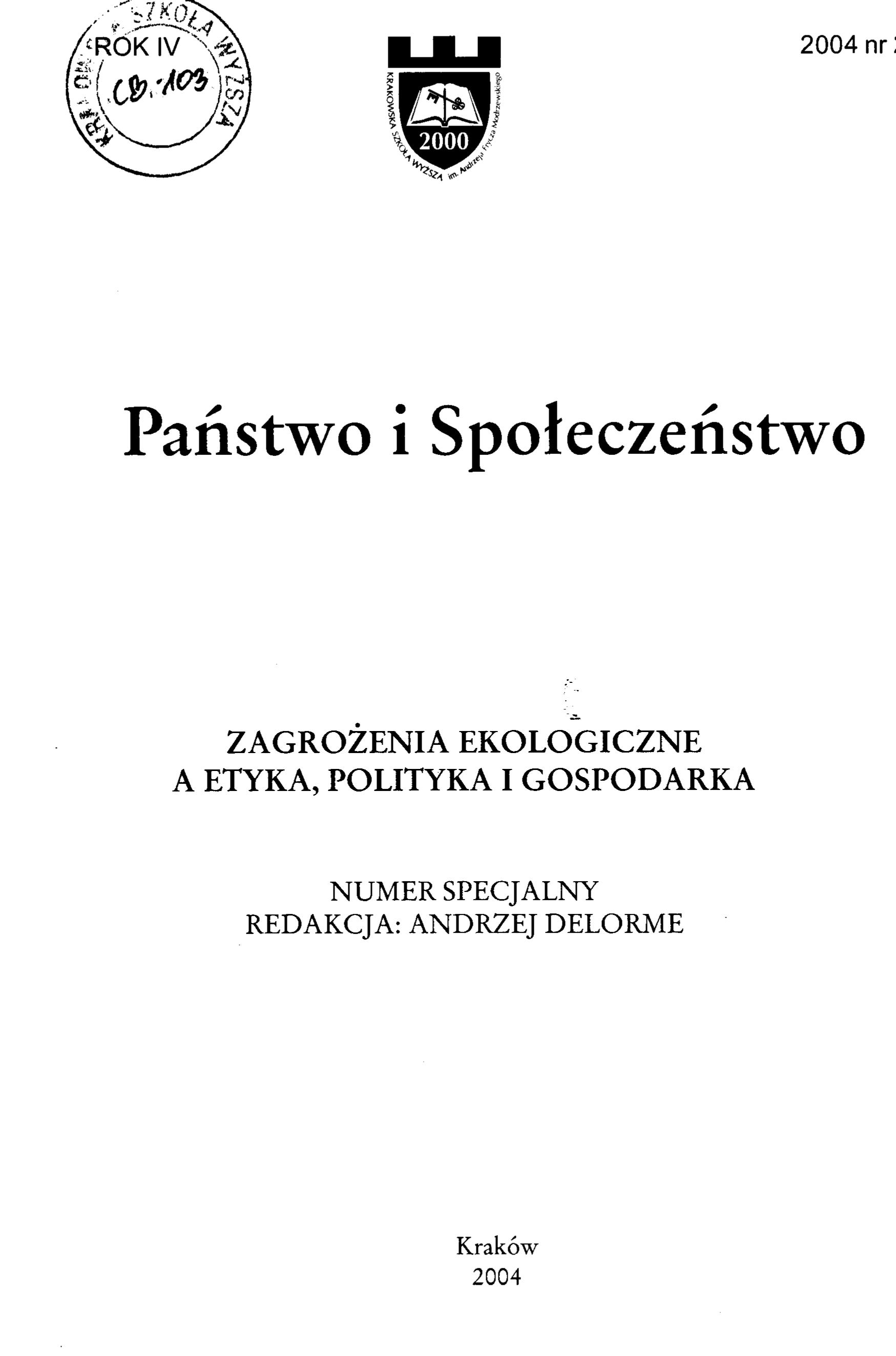 Ekofilozoficzne efekty zastosowań inżynierii genetycznej