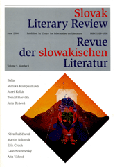 Young Slovak Prose – current situation (2004) Cover Image