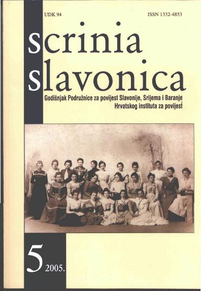 Demographic trends regarding the Jewish population in the Našice district in the 19th and at the beginning of the 20th century (contribution to the in Cover Image