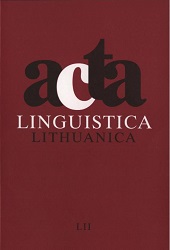 The nominative in temporal adverbials in Lithuanian Cover Image