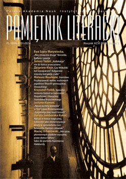 A review of: Krystyna Kralkowska-Gątkowska, Cień twarzy. Szkice o twórczości Marii Komornickiej. Katowice 2002 Cover Image