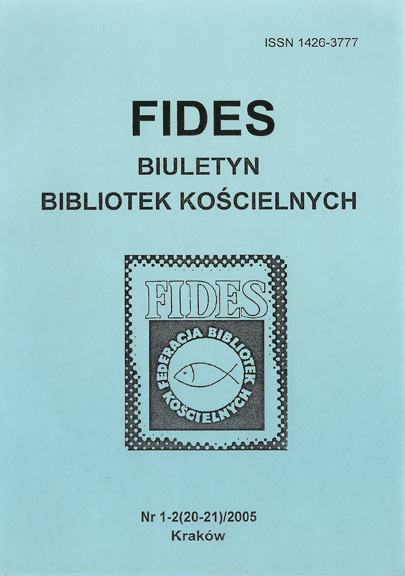 Biblioteka Papieskiej Akademii Teologicznej w Krakowie w działalności Federacji Bibliotek Kościelnych FIDES