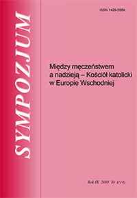 Participation of the Catholic Church in Poland in the re-evangelization of the countries of the former USSR Cover Image