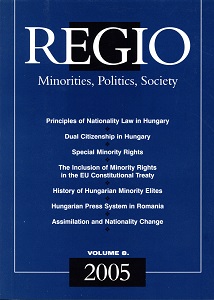 On assimilation and nationality change based on surveys conducted among Hungarians living in Slovakia Cover Image