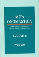 Bibliography of Miloslava Knappová from the Years 1962 – 2006 Cover Image