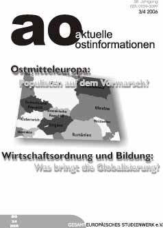 The end of the system transformation or the beginning of the new (lying) populism? Hungary, Slovakia and the Czech Republic in 2006 Cover Image