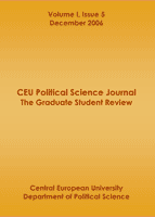 Contents "CEU Political Science Journal" 05/2006