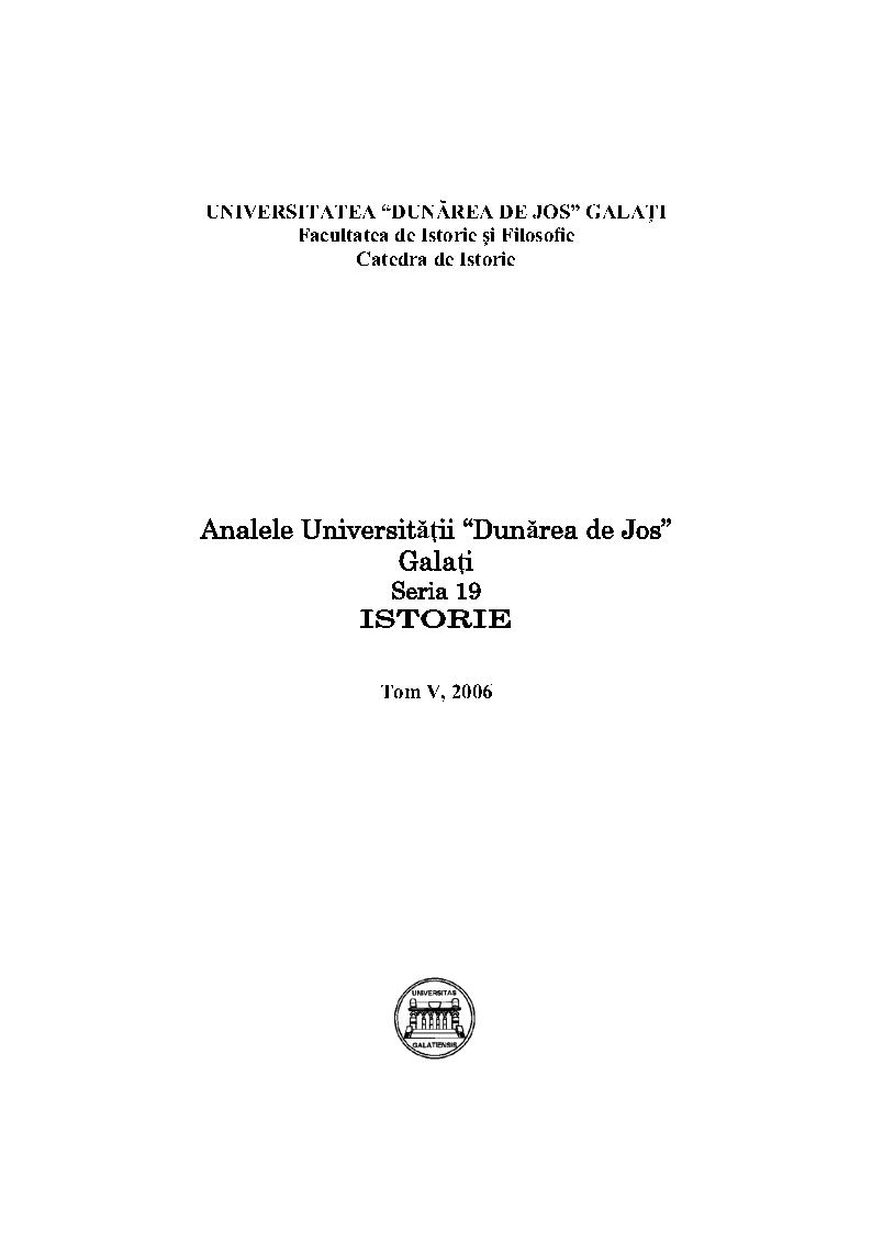 „Anuarul Institutului de Istorie A.D.Xenopol”, Iaşi, tom XLII, 2005 Cover Image