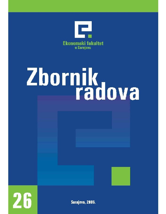 The measurement of distribution inequality of employees’ salaries in the Federation of Bosnia and Herzegovina for the 2000-2004 period. Cover Image