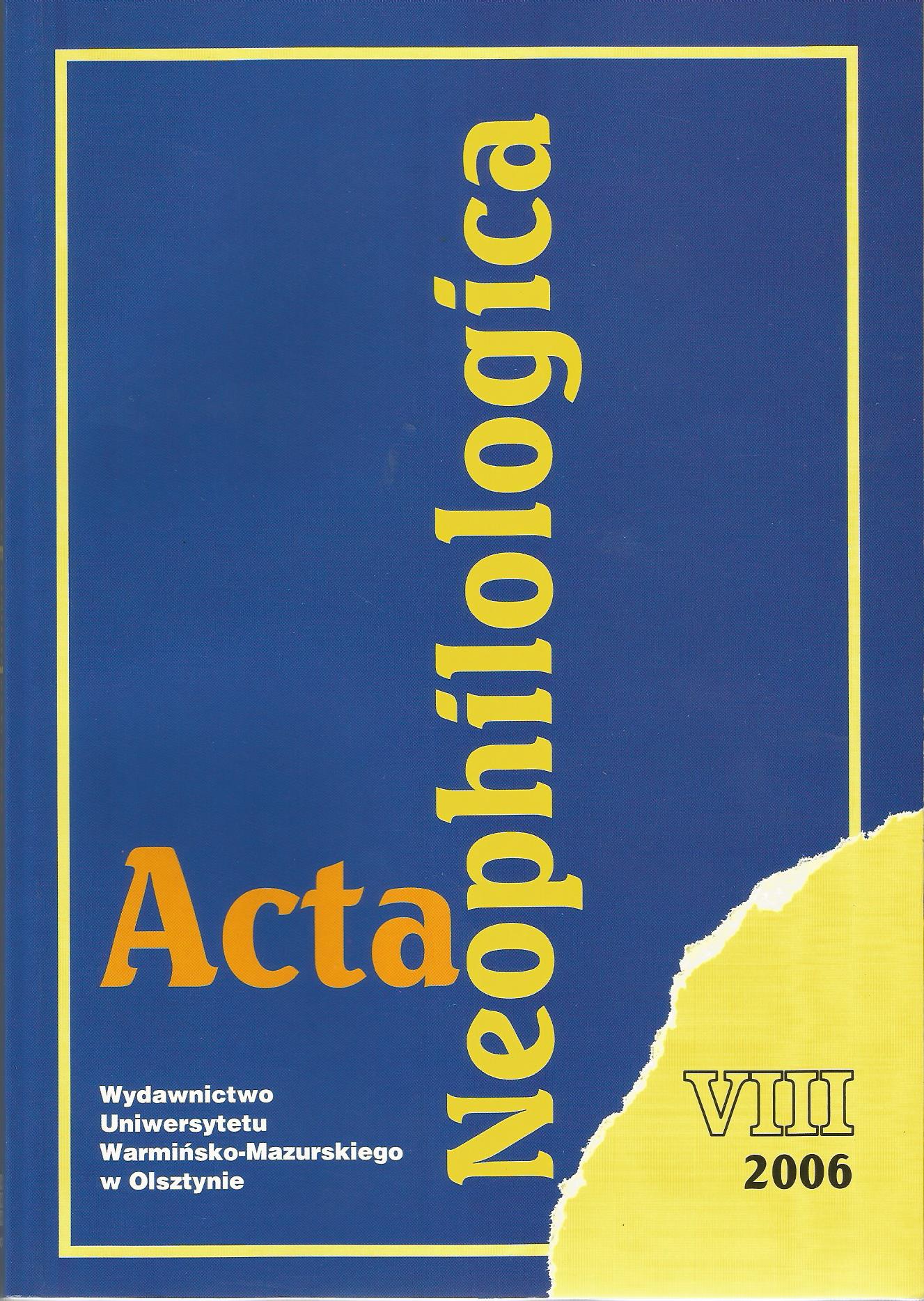An attempt of structural description of Computer slang in Russian and Polish Cover Image
