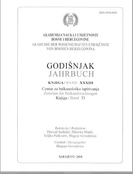 GRABHÜGEL 30 AUS RUSANOVIĆI. UNTERSUCHUNGEN ZU KONTAKTEN ZWISCHEN DER GLASINAC-HOCHEBENE UND DEM WESTLICHEN JAPODISCHEN RAUM (LIKA-HOCHEBENE)