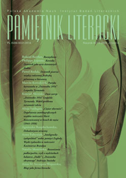 On English Translations of Three Norwid's Poems: “Śmierć” (“Death”), “Do Zeszłej...” (“To a Deceased...”), “Finis” Cover Image