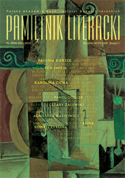 Myth and Music Serving the Function of the “Inexpressible” Desire. On Jarosław Iwaszkiewicz’s “Psyche” Cover Image