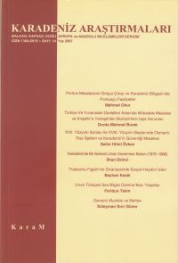 Turko-Russian Relations and the Question of Security in the Black Sea at the End of the XVII. Century and Beginning of the XVIII. Century Cover Image