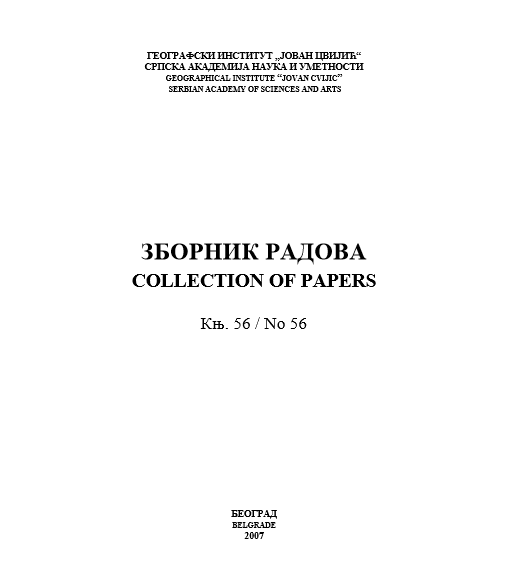 FUNCTIONAL AREA OF BELGRADE AND ITS IMPACT ON
VITAL COMPONENT IN THE EXAMPLE OF SETTLEMENTS IN
THE MUNICIPALITY OF STARA PAZOVA