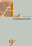 Lithuanian books of the 16th and 18th centuries in the Prussian cultural heritage fund in Berlin Cover Image