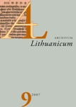 Das Wörterbuch X. Seine Spuren in der Clavis Germanico-Lithvana und im s.g. Richter-Wörterbuch