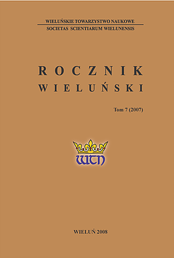 Admission to the municipal law in Wieluń in the years 1514-1535 Cover Image