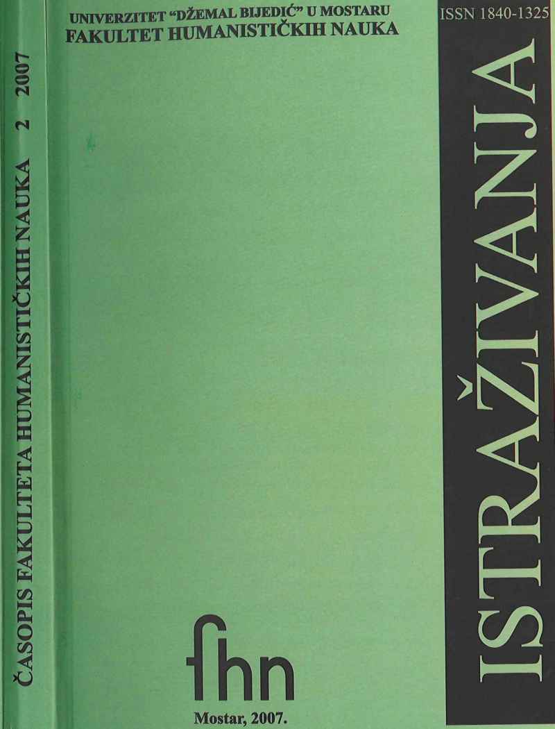 A review of the situation in Herzegovina in the time of Ali pasha Rizvanbegović Cover Image