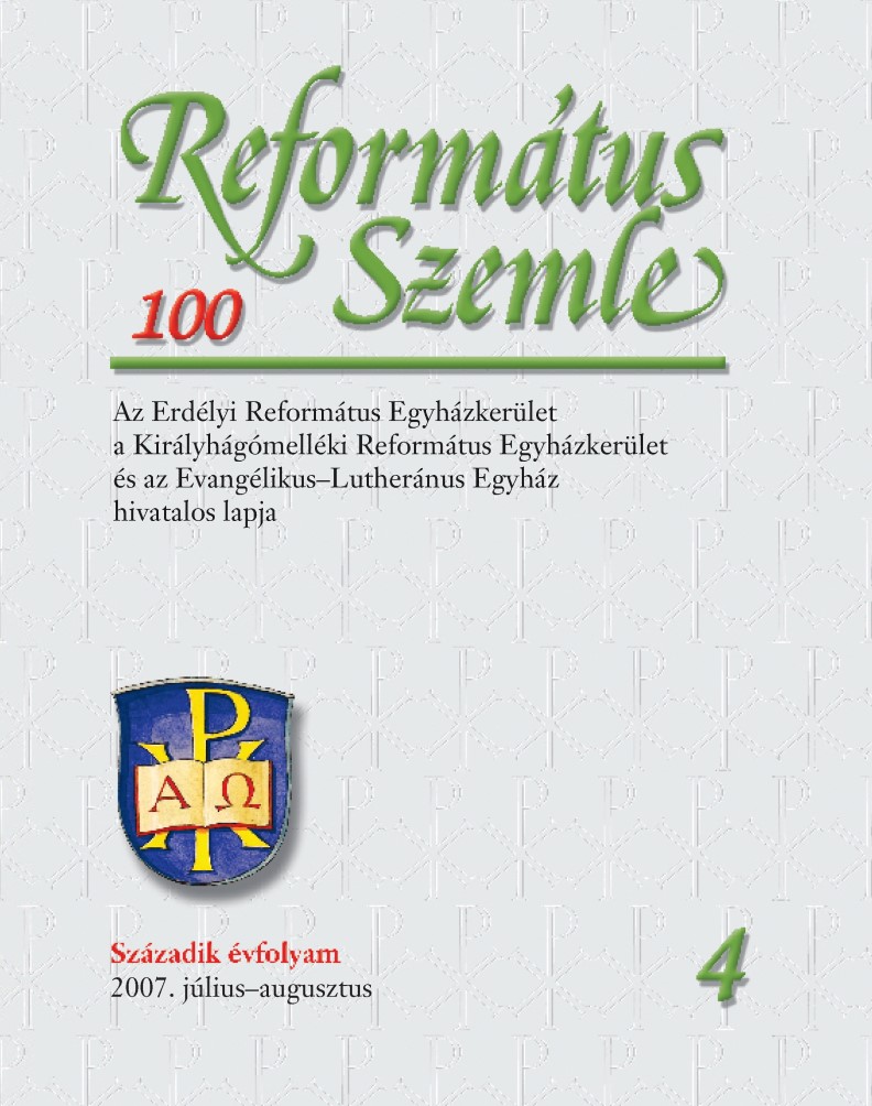 Secular Function and Body in the 17th-18th Century Transylvanian Reformed Church Cover Image