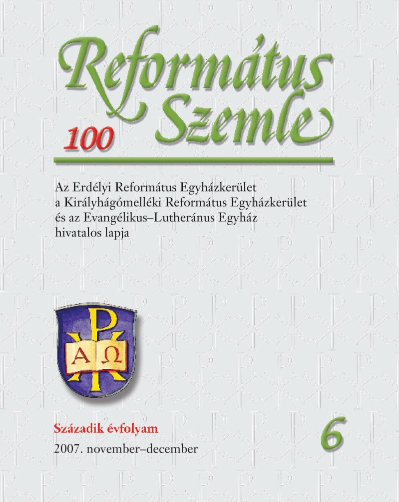 Egyháztörténet a Református Szemle lapjain 1908–1958