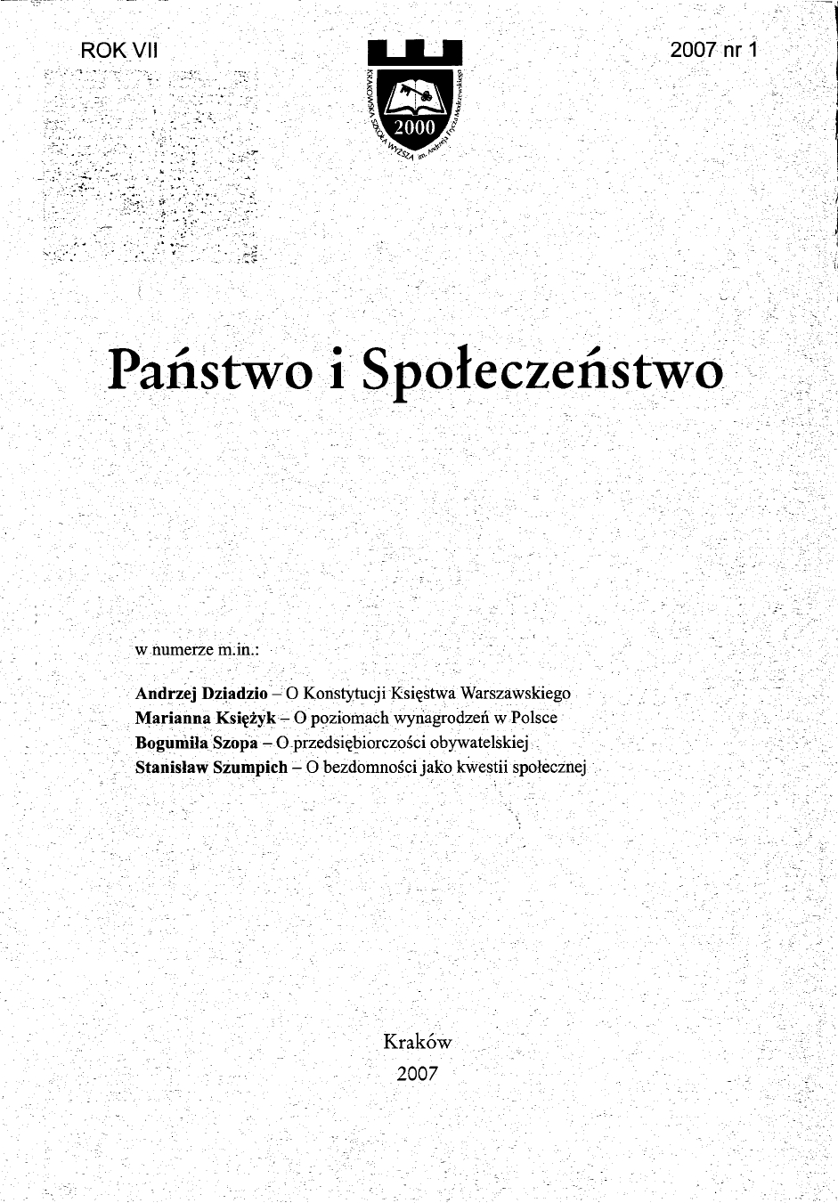 Współdziałanie państwa i Kościoła katolickiego w łagodzeniu problemu bezrobocia w Polsce po 1989 roku w świetle zasad katolickiej nauki społecznej (zarys problemu)