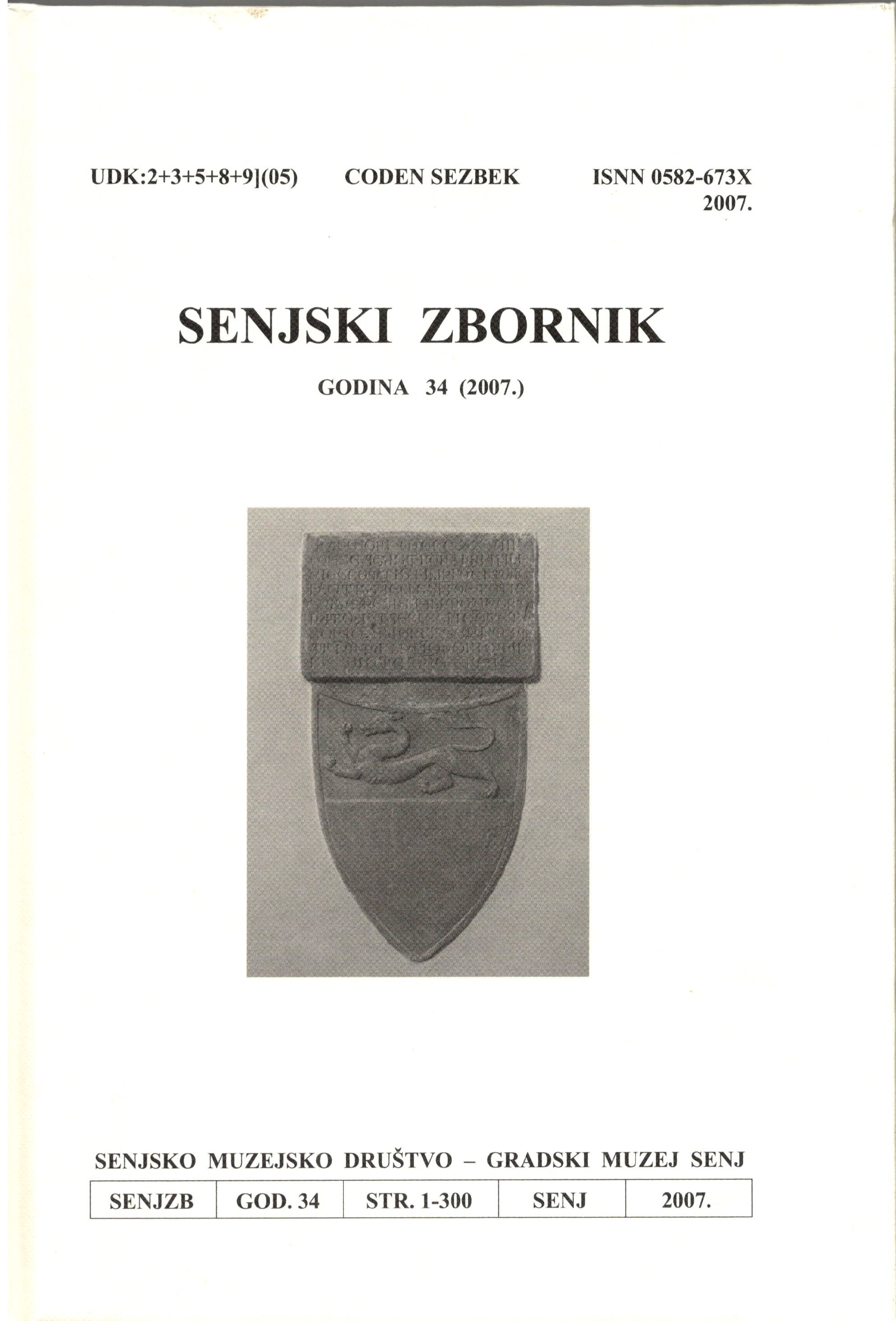 Some questions about the history of Senj Cover Image