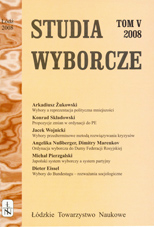ELECTORAL LAW A STEERING MECHANISM: SOME REMARKS ON THE LEGAL BASIS FOR THE DECEMBER 2007 ELECTIONS TO DUMA Cover Image