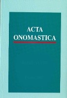 Terminology of Onomastics Cover Image