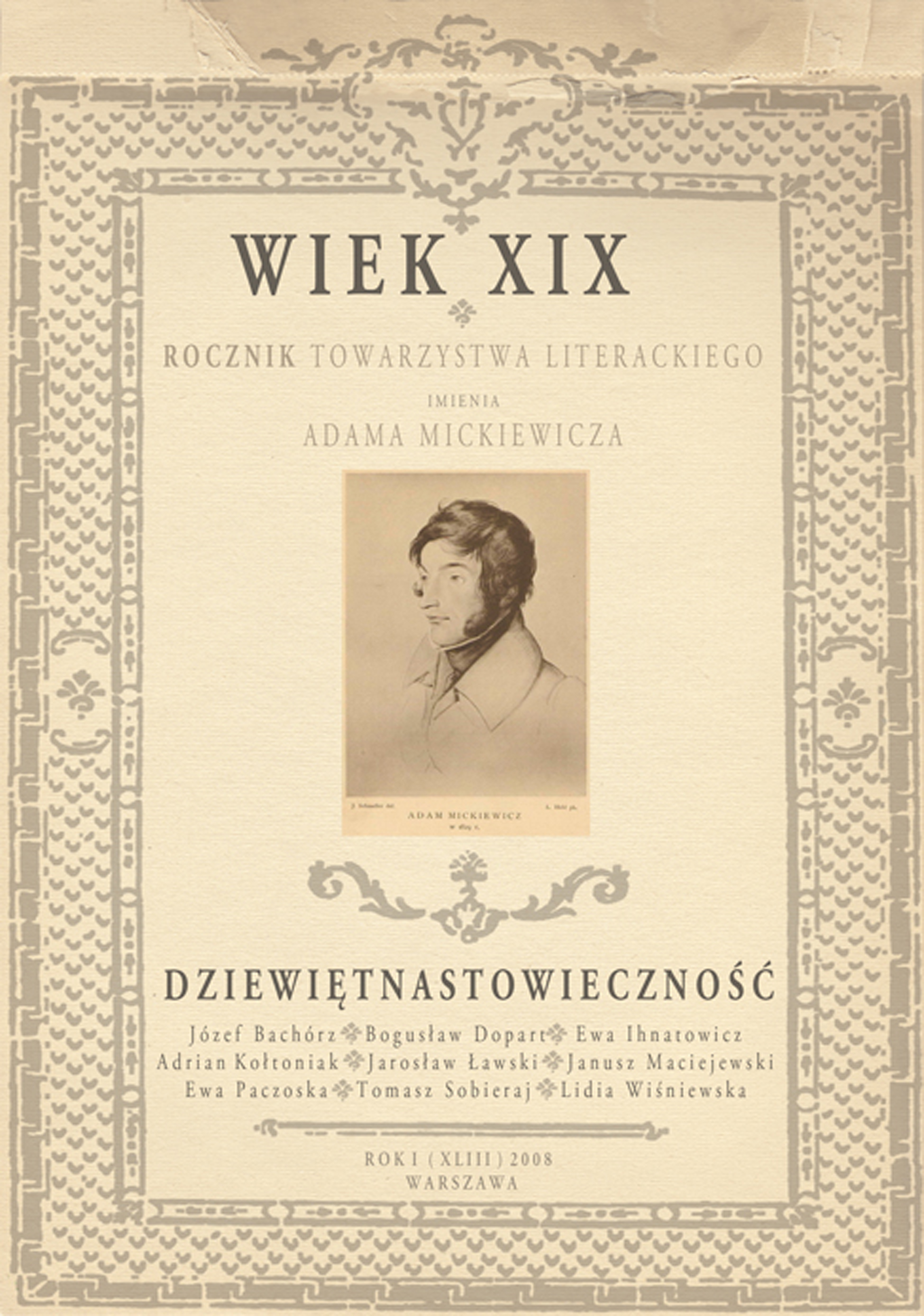 Rev. of: Leszek Libera, „Zraniona iluzja. O «Balladynie» Juliusza Słowackiego i «Kocie w Butach». Ludwiga Tiecka”, Zielona Góra 2007; Ludwig Tieck, „Kot w butach * Świat na opak”, ed. by Leszek Libera, Zielona Góra 2007 Cover Image