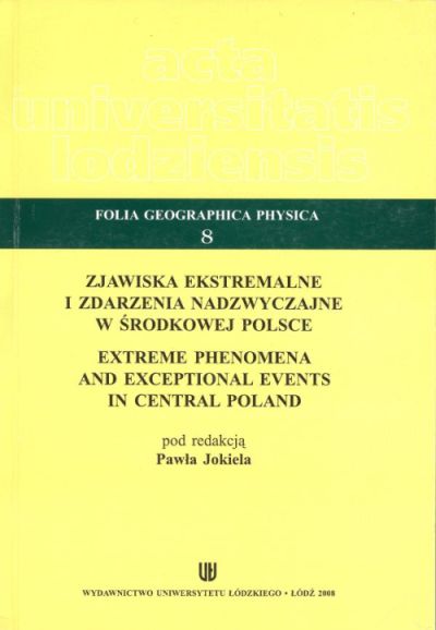 Extreme groundwater levels in central Poland in 1951-2000 Cover Image