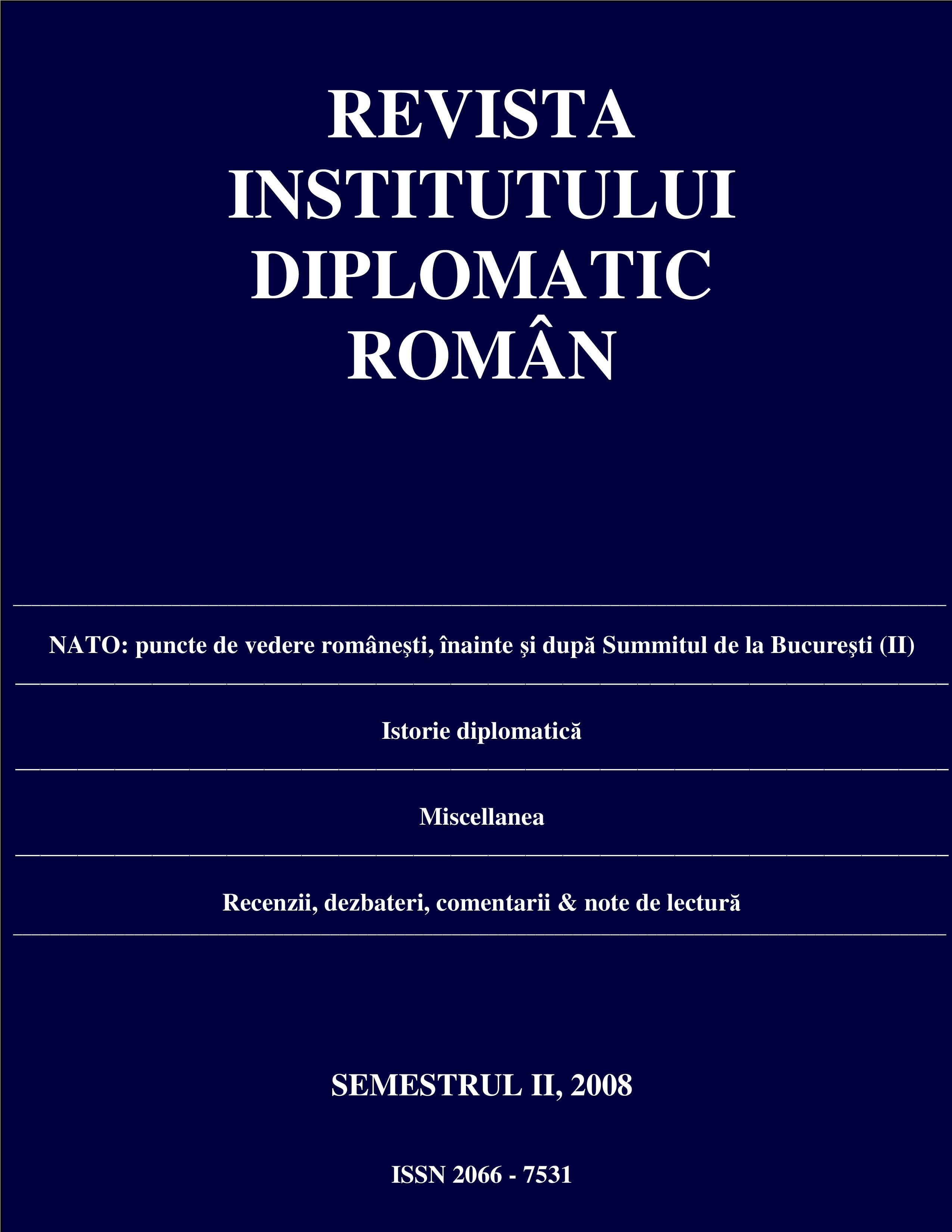 Post-modern theories (Re)Activated in the Context of the NATO Bucharest Summit: Terrorism/Counterterrorism Cover Image