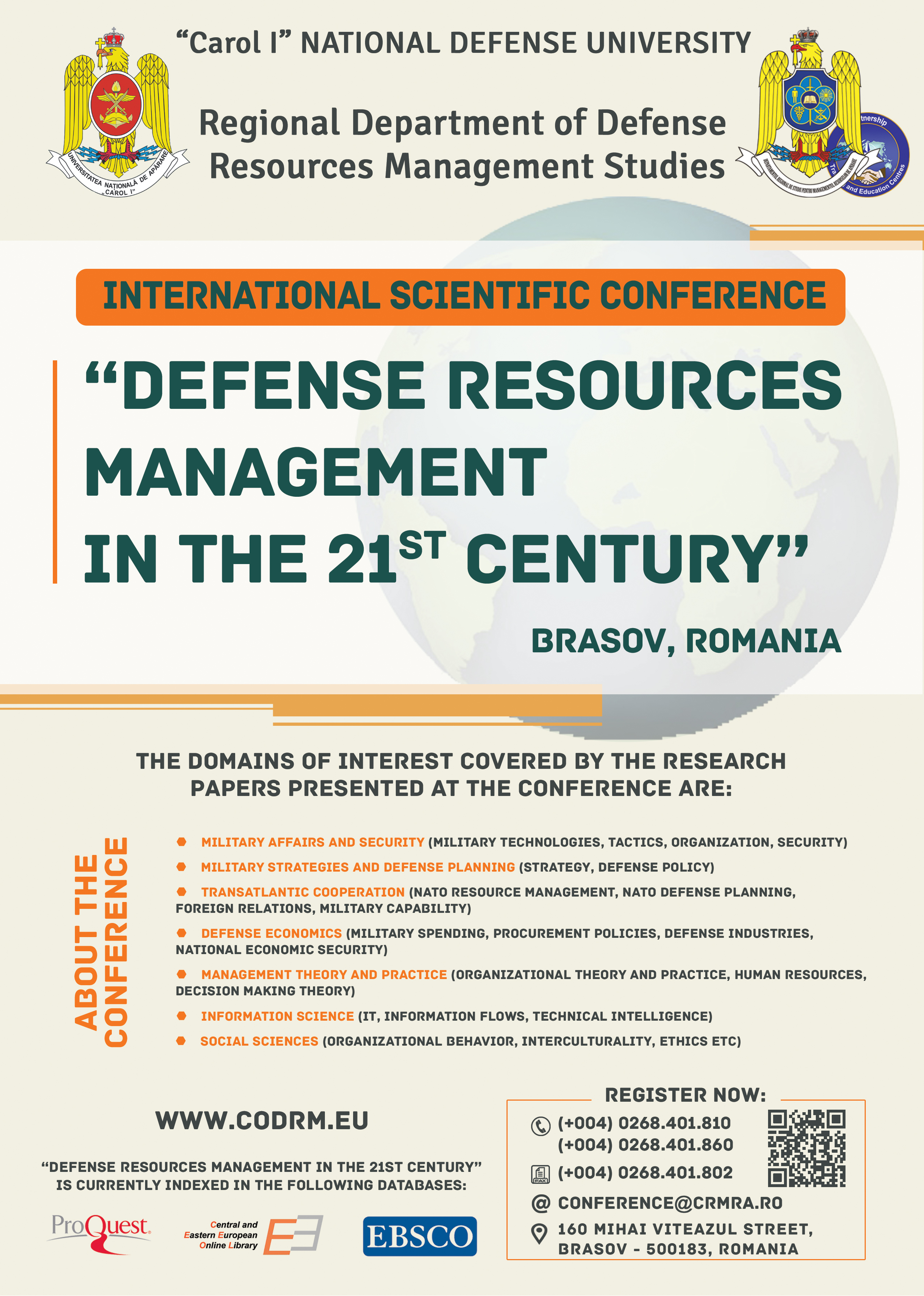 DIFFICULTIES IN ESTABLISHING SYNTHETIC
INDICATORS TO ASSESS THE IMPACT OF DEFENSE
RESOURCE INTEGRATED MANAGEMENT ON THE
INTERNATIONAL MISSIONS Cover Image
