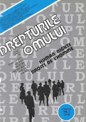 Promotion and protection of human rights in Romania and the European Union in the year 2007 Cover Image