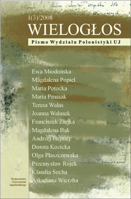 „The Ritual Murder of a German”. A Few Comments on Andrzej Stasiuk’s „Dojczland” Cover Image