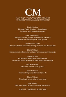 Medijska samoregulacija i profesionalni standardi na Kosovu i Metohiji posle 1999. godine