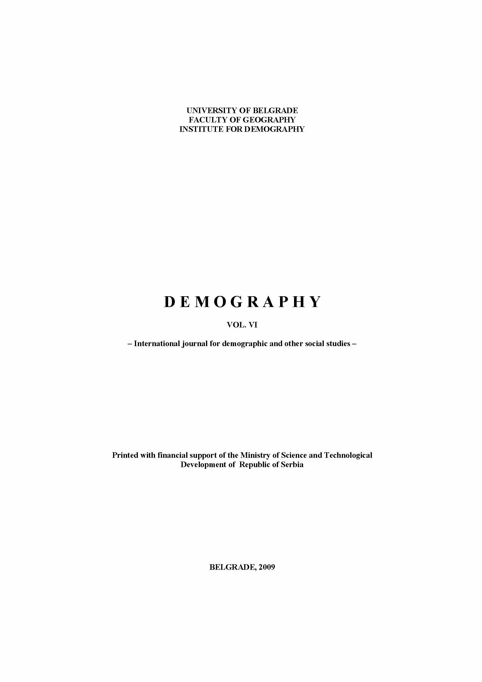 The Role of Demography in the Research and Measurement of Poverty Cover Image