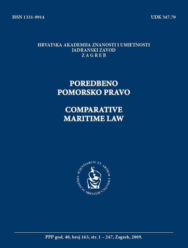 Prometno pravo [= Transport Law] (authors S.Kastela, L.Horvat) (Zagreb, 2008) : [book review] Cover Image