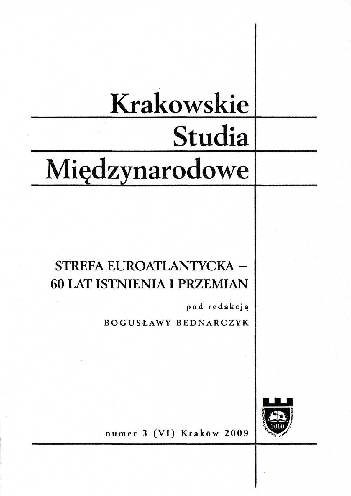 Strefa euroatlantycka - 60 lat istnienia i przemian. Wprowadzenie