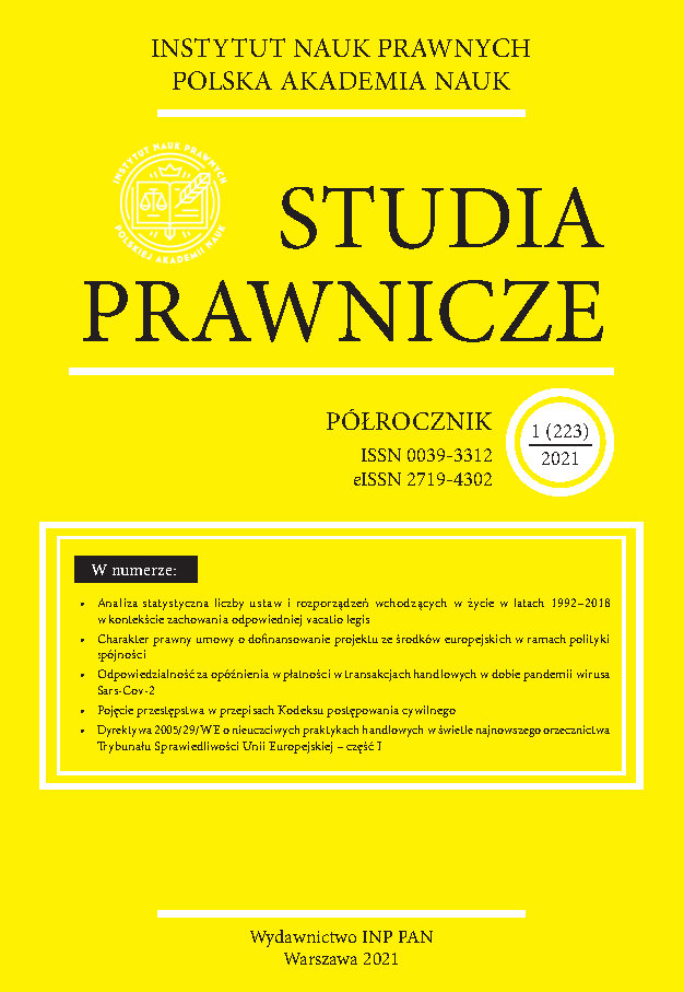 The procedure of legal gender reassignment for transgender people and the protection of right to private life in the Polish and foreign law Cover Image