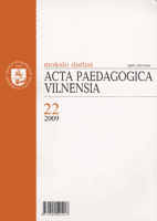 J. VAITKEVIČIUS’ INVITATION TO PRACTICE TEACHER SELF-AWARENESS IN EDUCATION  Cover Image