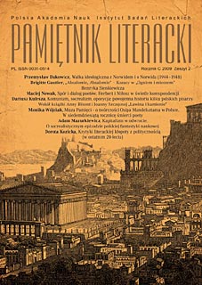 A review of: Piotr Juszkiewicz, Od rozkoszy historiozofii do „gry w nic”. Polska krytyka artystyczna czasu odwilży. Poznań 2005 Cover Image