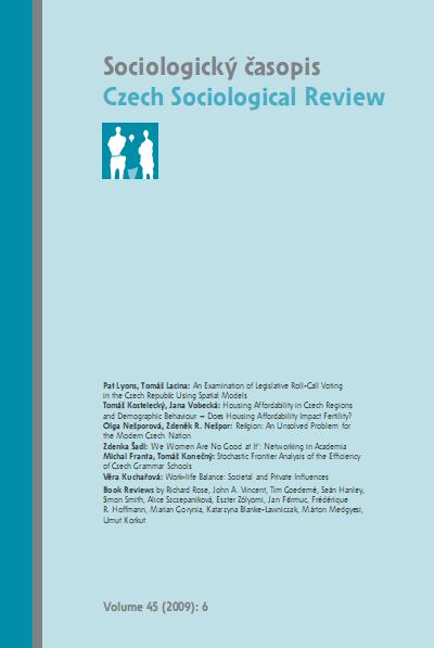 An Examination of Legislative Roll-Call Voting in the Czech Republic Using Spatial Models Cover Image