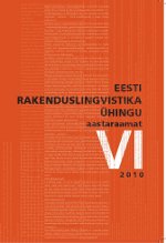 Automatic word order analysis of Estonian as a second language: the nuclear sentence Cover Image