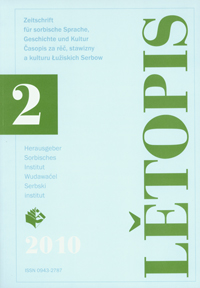 Unwürde, Lubij, Dažin, Stwěšin and Other Names of Old Sorbian Origin. Miscellanea and Some Arguments of a Systemic Nature (Part I) Cover Image