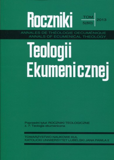 BENEDICT XVI’S APOSTOLIC CONSTITUTION “ANGLICANORUM COETIBUS” AND ITS IMPLICATIONS FOR THE LIFE OF ANGLICAN COMMUNION  Cover Image