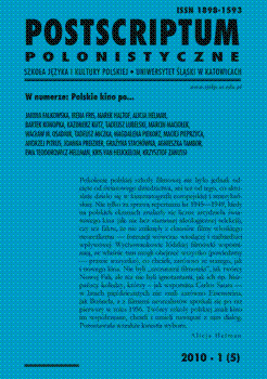 Poetics of the Polish Film School: Some remarks on Inspirations. Cover Image