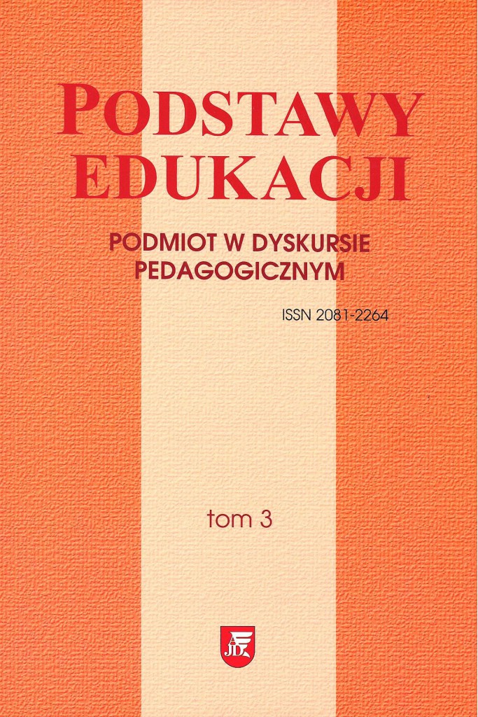 Wychowanek – pacjent w zakładzie leczniczym w dyskursie pedagogicznym