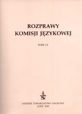 Personal agents’ names in dialects and general Polish language Cover Image